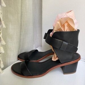 M4DE Indio Sandals with Ankle Cuff and Blocky Heel, NIB